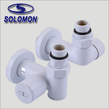 Комплект приладових кранів з американкою Solomon ART.7777_TEN-WHITE 1/2"х1/2"