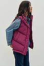 Жилет жіночий утеплений з кнопками фуксія Modna KAZKA MKRM4188-3, фото 4