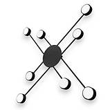 Світильник стельовий люстра ETRON Radiant GX53 8x15Вт чорний 1-EDR-8452, фото 2