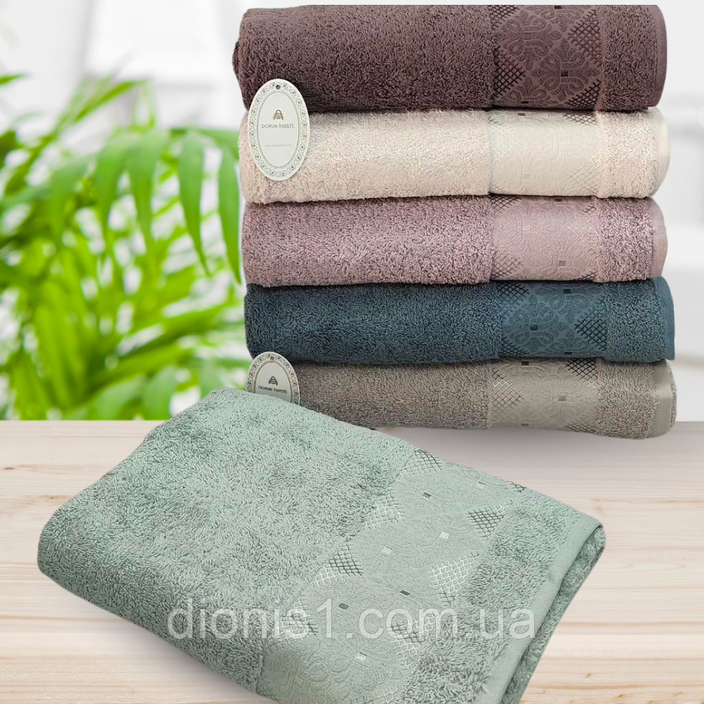 Лазневий махровий рушник 6 шт. в уп. Розмір 50х90 — 100% бавовна. Туреччина, фото 1