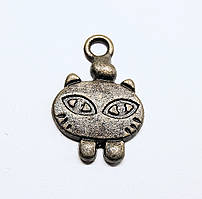 Підвіски металеві Finding Кулон кішка кіт Антична бронза 18 мм х 12 мм