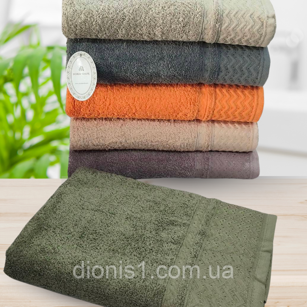 Лазневий махровий рушник 6 шт. в уп. Розмір 50х90 — 100% бавовна. Туреччина, фото 1