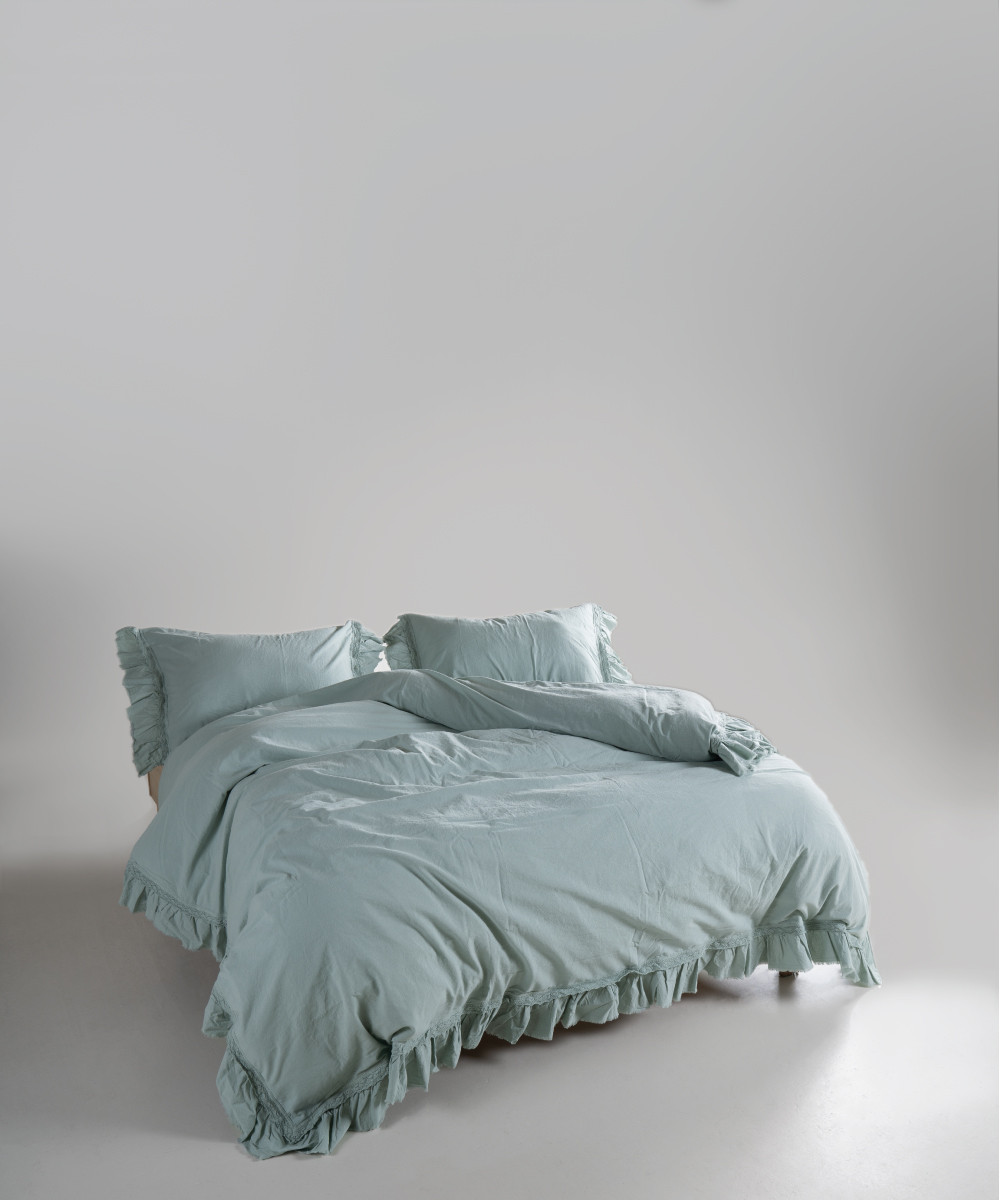 Постільна білизна Limasso Stonewashed Francesca 200 х 220 см Mint