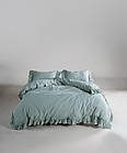 Постільна білизна Limasso Stonewashed Francesca 200 х 220 см Mint, фото 4