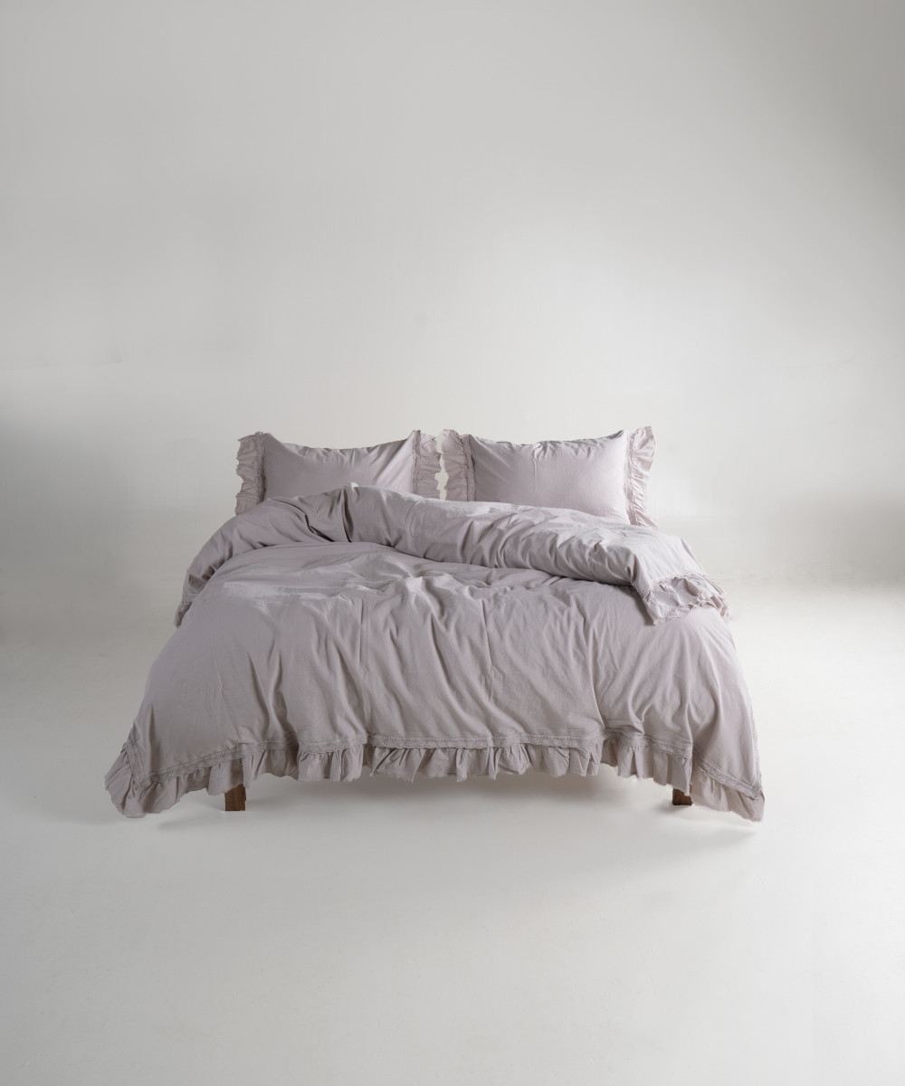Постільна білизна Limasso Stonewashed Francesca 200 х 220 см Opal Grey