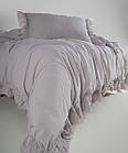 Постільна білизна Limasso Stonewashed Francesca 200 х 220 см Opal Grey, фото 5