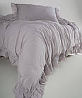 Постільна білизна Limasso Stonewashed Francesca 200 х 220 см Opal Grey, фото 7