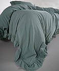 Постільна білизна Limasso Stonewashed Francesca 200 х 220 см  Natural Green, фото 6