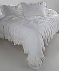 Постільна білизна Limasso Stonewashed Francesca 200 х 220 см  Snow White, фото 3