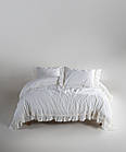 Постільна білизна Limasso Stonewashed Francesca 200 х 220 см  Snow White, фото 5
