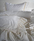 Постільна білизна Limasso Stonewashed Francesca 200 х 220 см  Snow White, фото 6