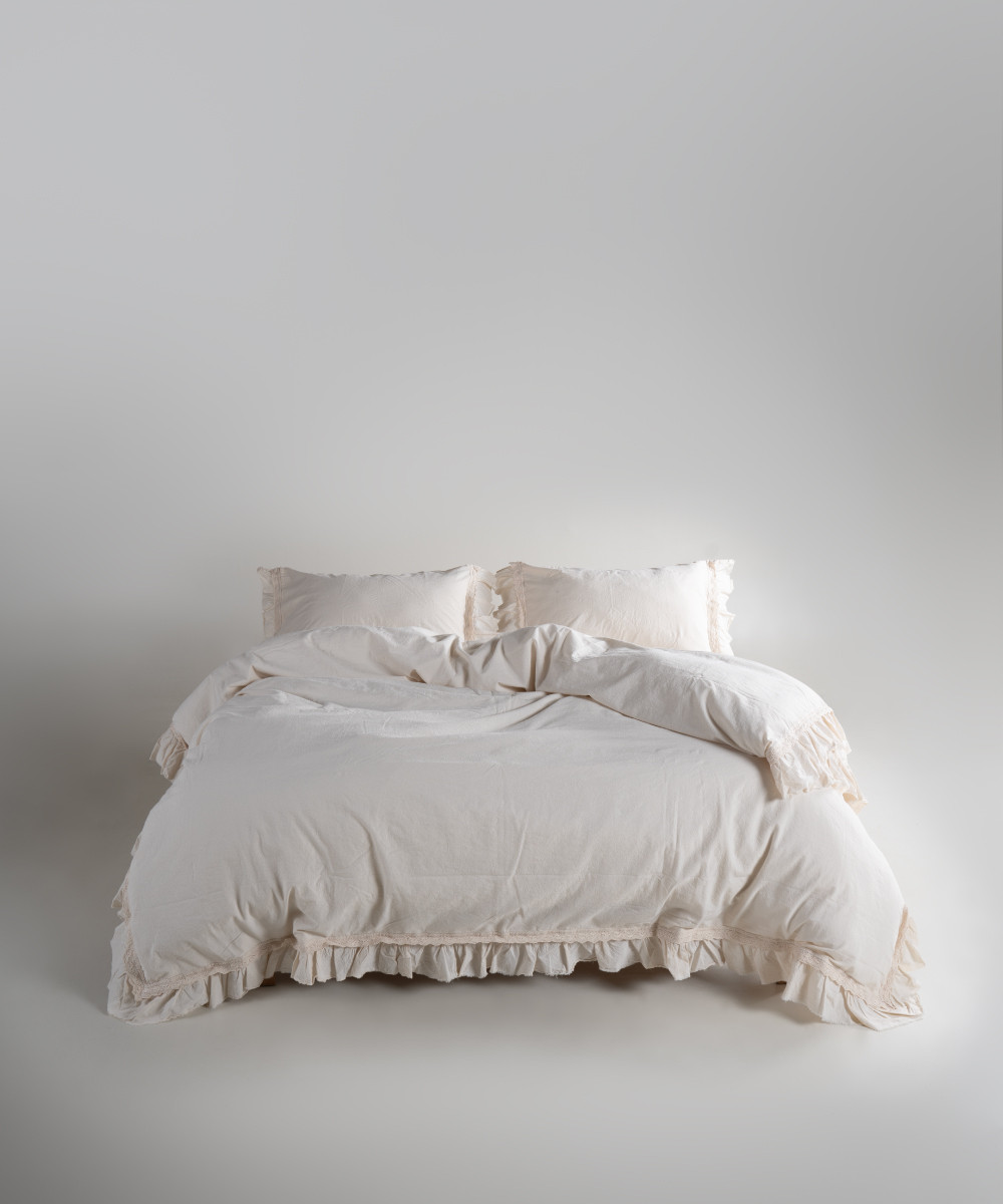 Постільна білизна Limasso Stonewashed Francesca 200 х 220 см Cream