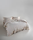 Постільна білизна Limasso Stonewashed Francesca 200 х 220 см  Cream, фото 3