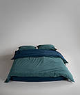 Постільна білизна Limasso Stonewashed Essualte 200 х 220 см  Dress Blue - Dark Green, фото 4