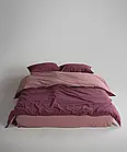 Постільна білизна Limasso Stonewashed Essualte 200 х 220 см Old Rose - Rasberry, фото 3