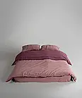 Постільна білизна Limasso Stonewashed Essualte 200 х 220 см Old Rose - Rasberry, фото 4