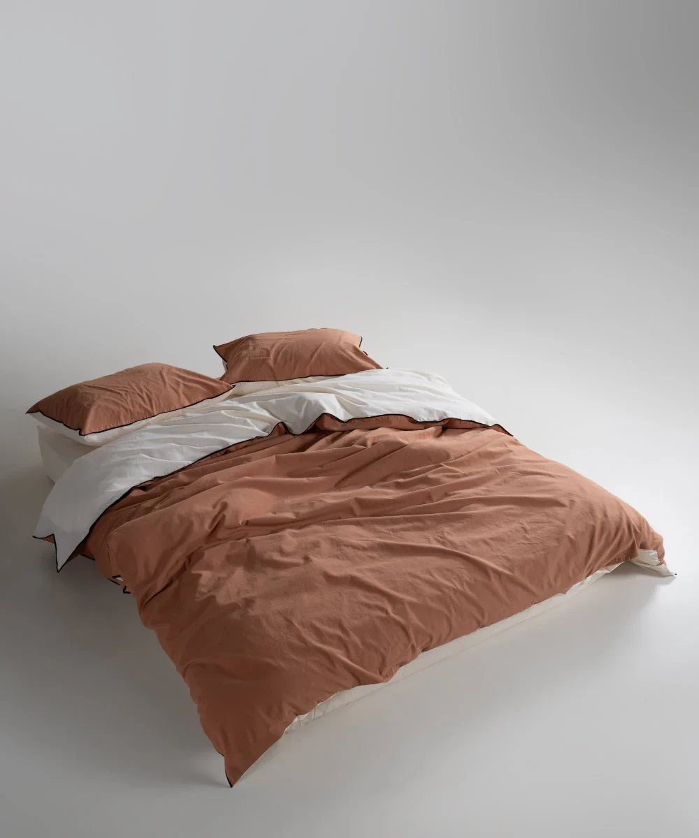 Постільна білизна Limasso Stonewashed Essualte 200 х 220 см Akdeniz Krem - Commenser