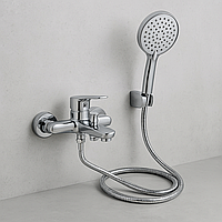 Смеситель для ванны Qtap Vlasta New с душевым гарнитуром, хром (QTVLA259CRM45642)