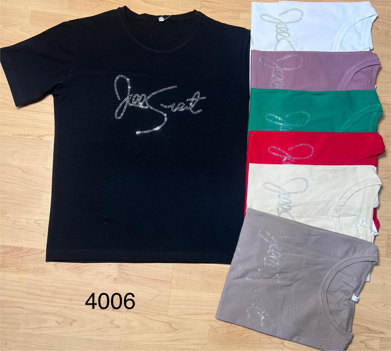 Жіночі футболки зі стразиками "Fashion" Туреччина 48-54 Art: 4006