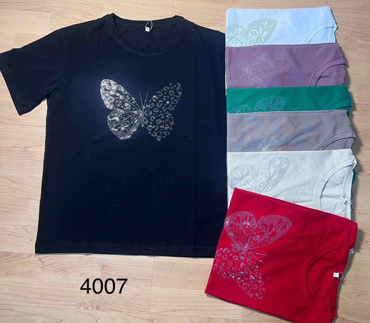 Жіночі футболки зі стразиками "Fashion" Туреччина 48-54 Art: 4007