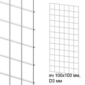 Сітки торговельні, яч. 100х100 мм, D3,0 мм