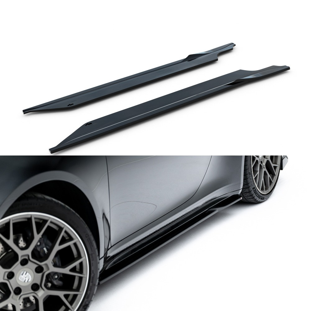 Пороги Porsche 911 992 Carrera Sport Design (2019+) тюнінг обвіс леза спідниця елерон (V1), фото 1