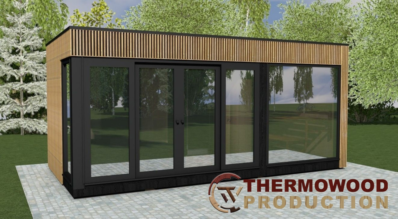 Модульна сауна Gartensauna Lux Edition 6,0х3,0м від виробника Thermowood Production