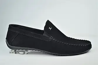 Мокасини чоловічі замшеві чорні