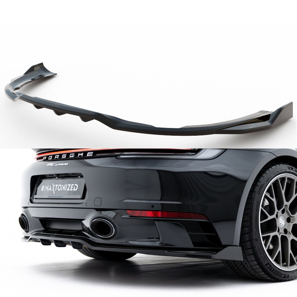 Дифузор Porsche 911 992 Carrera Sport Design (2019+) тюнінг обвіс спліттер спідниця елерон, фото 1