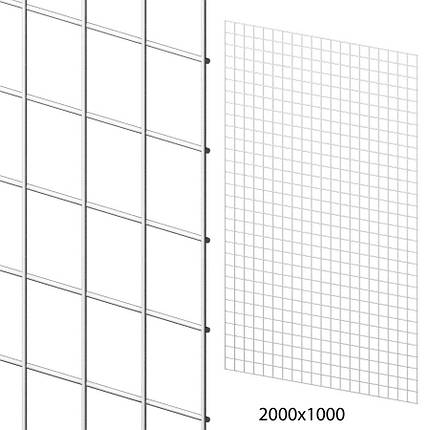 Сітка торговельна 100х200 см (осередок 50х50 мм, D3.5 мм), біла, фото 1