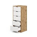 Комод 5 Teenager, високий комод на 5 шухляд Сірий, фото 4