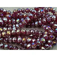 Кришталь 6мм темно-червоний прозорий АВ (+-85шт)