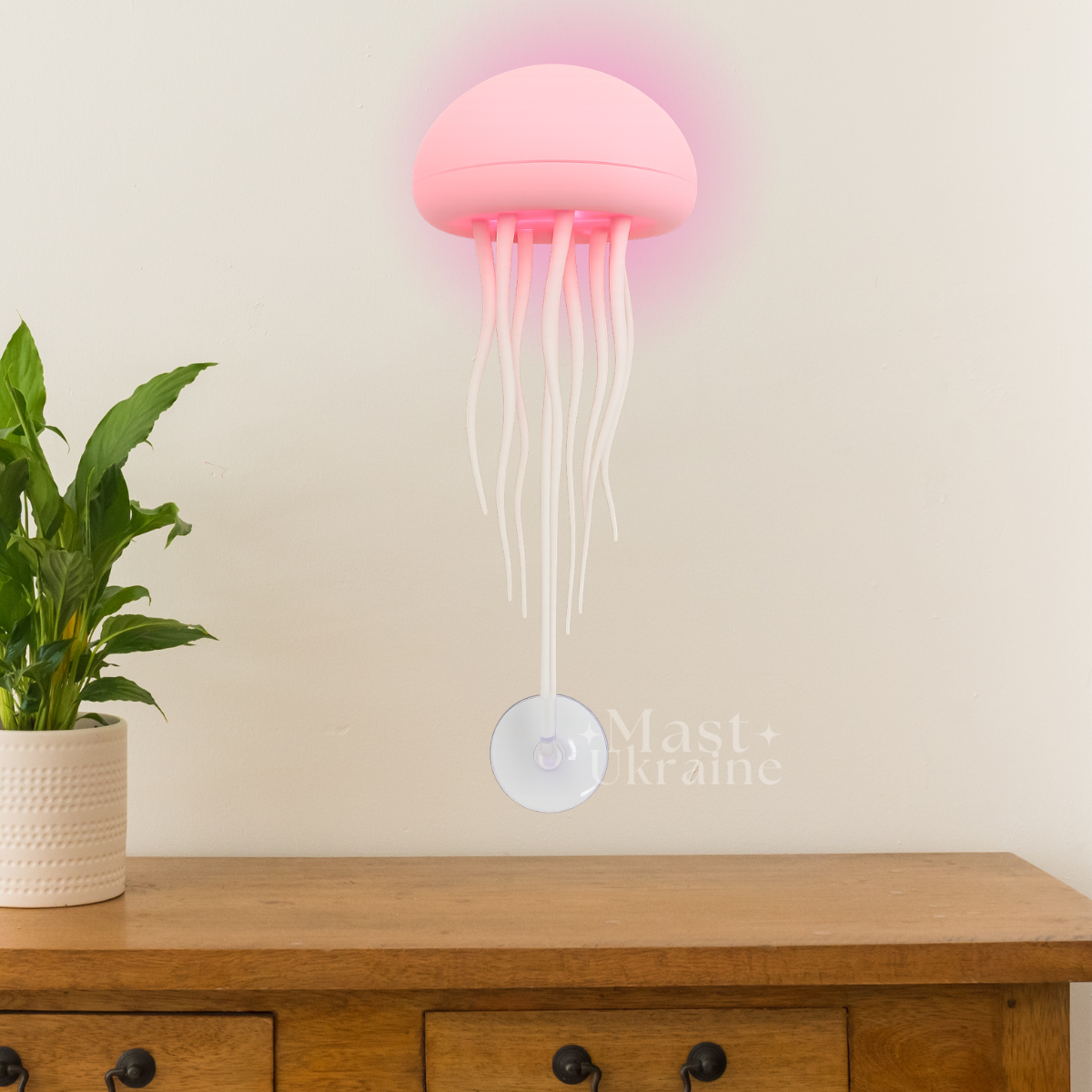 RGB лампа-нічник Медуза з обертальними рухами, RGB світильник у вигляді медузи NTL-5B, фото 1