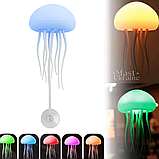 RGB лампа-нічник Медуза з обертальними рухами, RGB світильник у вигляді медузи NTL-5B, фото 2