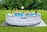 Каркасний басейн 488*122 см, тент, підстилка, сходи (122 см), картриджний фільтр-насос 5678 л, Intex 26746, фото 9