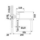 Змішувач для ванни Qtap Jay з поворотним виливом і душовим гарнітуром, хром (QTJAY260CRM45542), фото 2