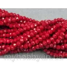 Кришталь 6мм червоний матовий (+-90шт)