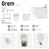 Унітаз Grem 52*35.5*34 Black, фото 6