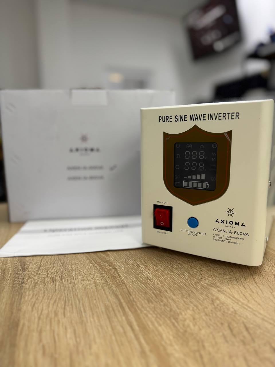 Гібридний ДБЖ+стабілізатор AXIOMA energy AXEN.IA-500 12В 500ВА (300Вт)