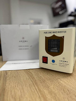 Гібридний ДБЖ+стабілізатор AXIOMA energy AXEN.IA-500 12В 500ВА (300Вт), фото 1
