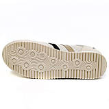 Жіночі шкіряні кеди бежевого кольору на шнурівці F825-83-250Т розмір 36, фото 9