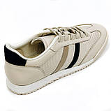 Жіночі шкіряні кеди бежевого кольору на шнурівці F825-83-250Т розмір 36, фото 7