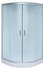 Душовий гідробокс 90*90*210 см переднє скло matt, заднє скло white, низький піддон, підсвітка, витяжка, фото 2