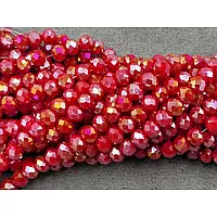 Кришталь 6мм червоний матовий АВ (+-85шт)