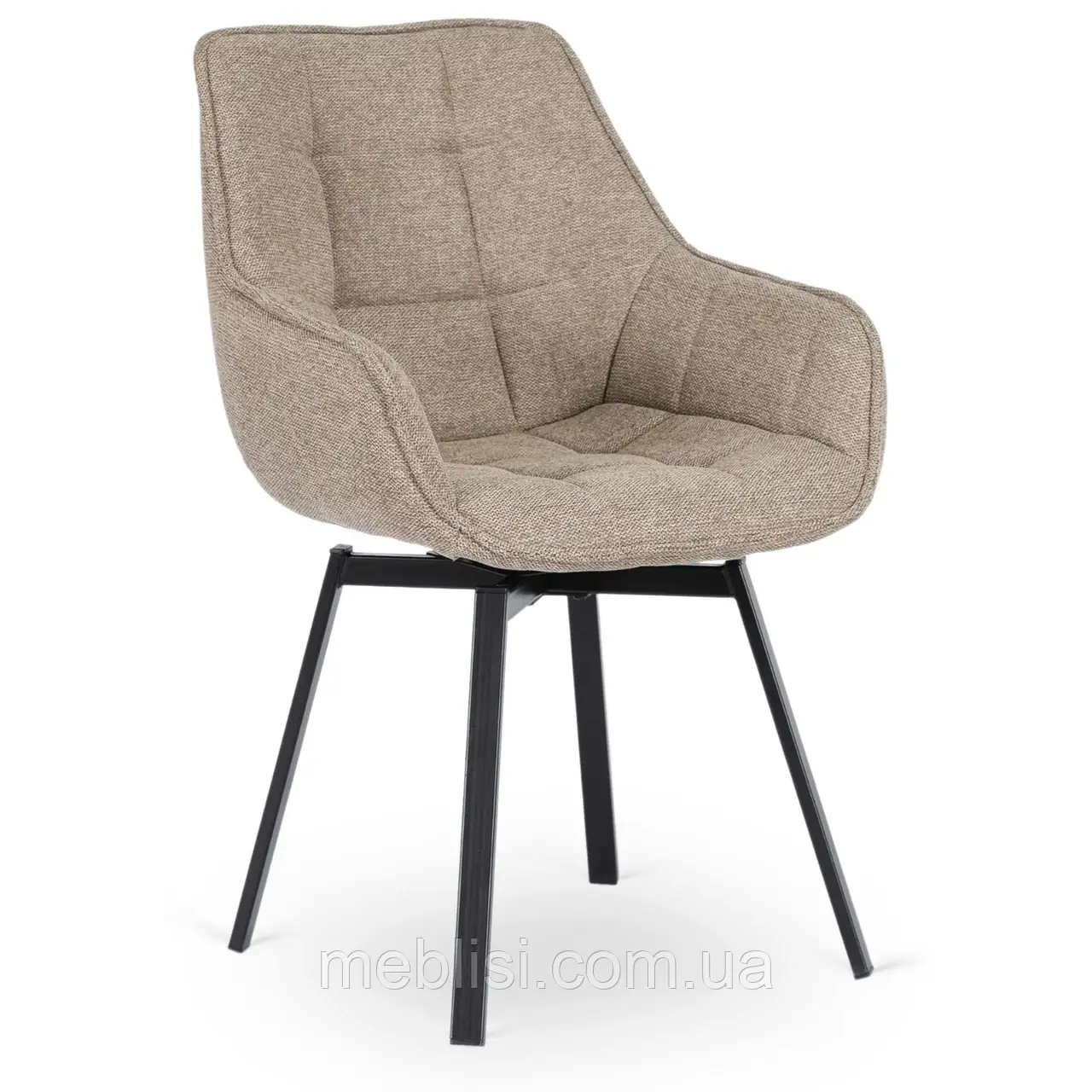 Стілець поворотний LUNA 2 Бежевий тканина (MEBEL ELITE) ME.LUNA2/BZ/T/K