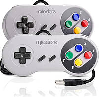 Контролер геймпад Maidore 2 шт дротовий USB сірий для ігор SNES Windows PC MAC Raspberry Pi