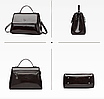 Сумка жіноча шкіряна Hefan Daishu Чорна, фото 5