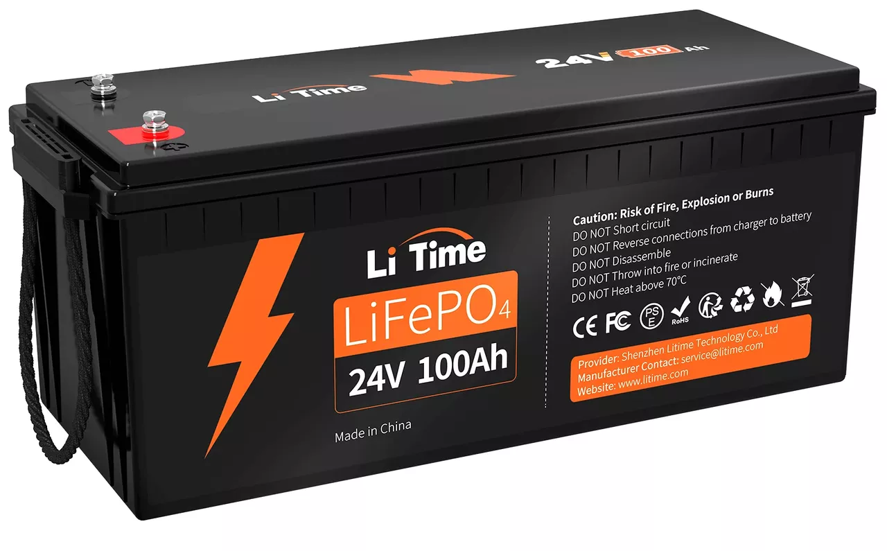 Акумулятор LiTime LiFePO4 24V100Ah, BMS 100A