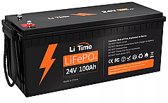 Акумулятор LiTime LiFePO4 24V100Ah, BMS 100A