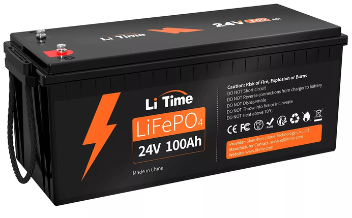 Акумулятор LiTime LiFePO4 24V100Ah, BMS 100A, фото 1